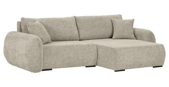ECKSOFA Mintgrün Flachgewebe Zierkissen, Rückenkissen, Bettkasten, Schlaffunktion, Rücken echt, Liegefläche im Originalstoff  - Schwarz/Mintgrün, KONVENTIONELL, Kunststoff/Textil (250/145cm) - Carryhome
