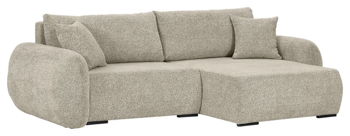 ECKSOFA Mintgrün Flachgewebe Zierkissen, Rückenkissen, Bettkasten, Schlaffunktion, Rücken echt, Liegefläche im Originalstoff  - Schwarz/Mintgrün, KONVENTIONELL, Kunststoff/Textil (250/145cm) - Carryhome