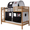 ETAGENBETT 90/200 cm Naturfarben  - Weiß/Naturfarben, MODERN, Holz/Textil (90/200cm) - MID.YOU