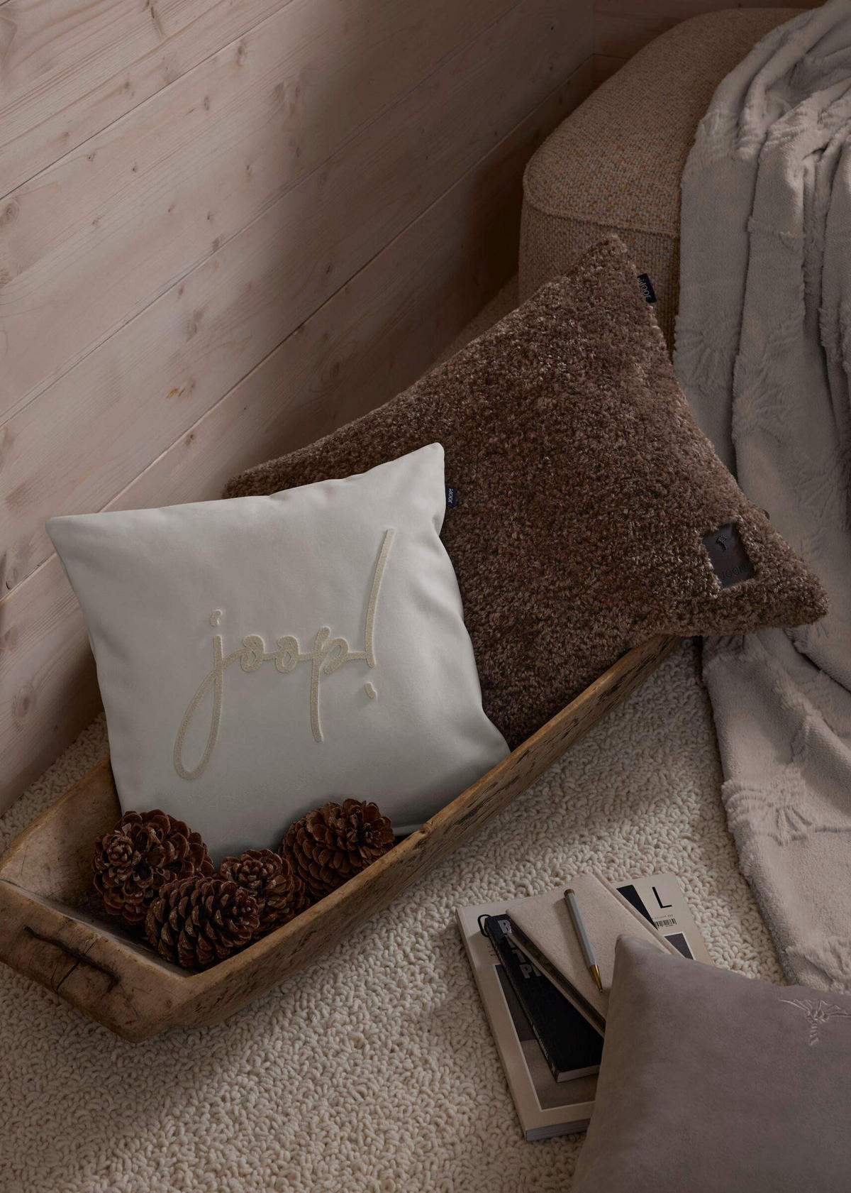 POTAH NA POLŠTÁŘ  50/50 cm - béžová, Basics, textil (50/50cm) - Joop!