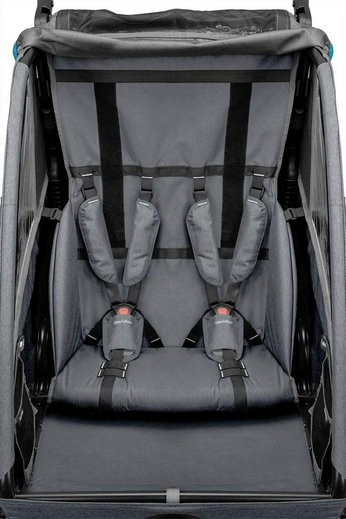 FAHRRADANHÄNGER   Qupa 2  - Grau, Basics, Kunststoff/Metall (112/81/106cm)