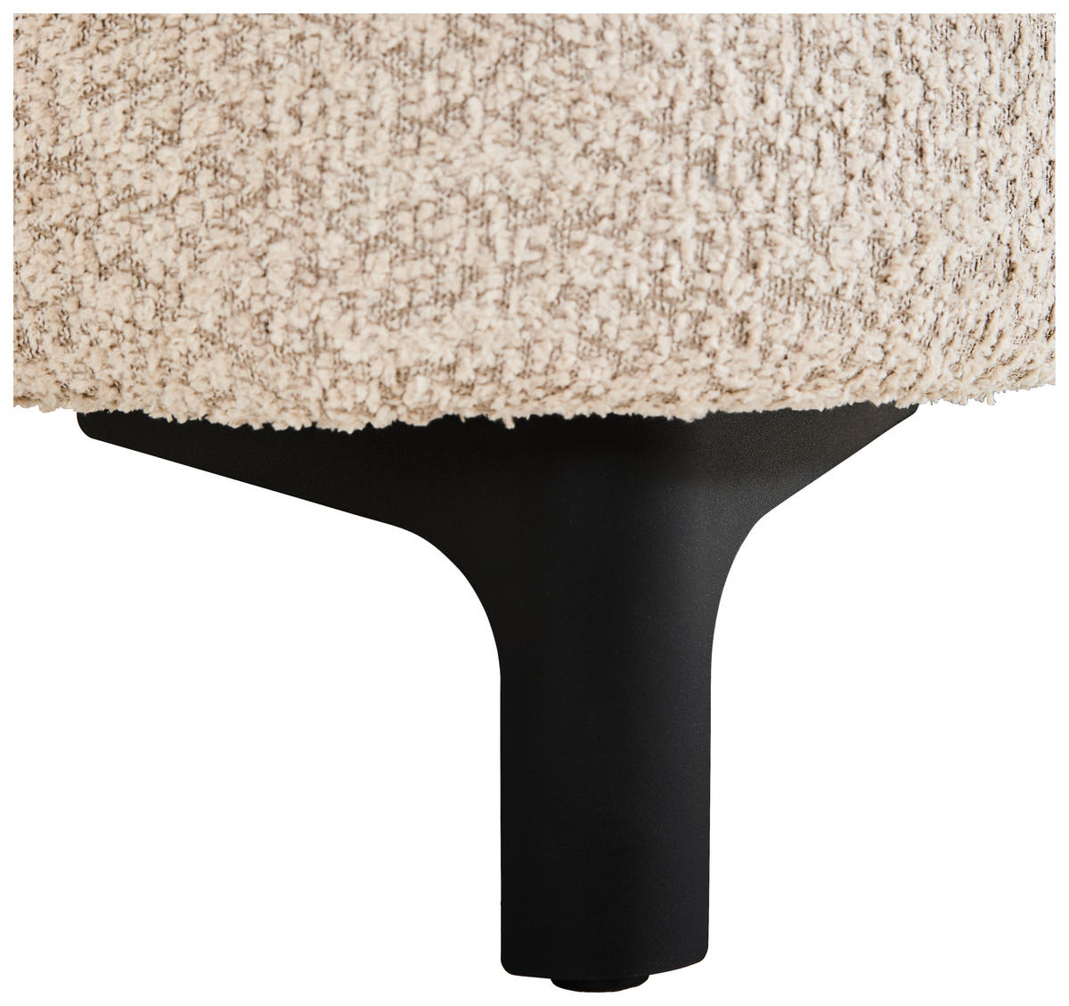 HOCKER Chenille Beige  - Beige/Schwarz, KONVENTIONELL, Textil/Metall (99/46/77cm) - Carryhome