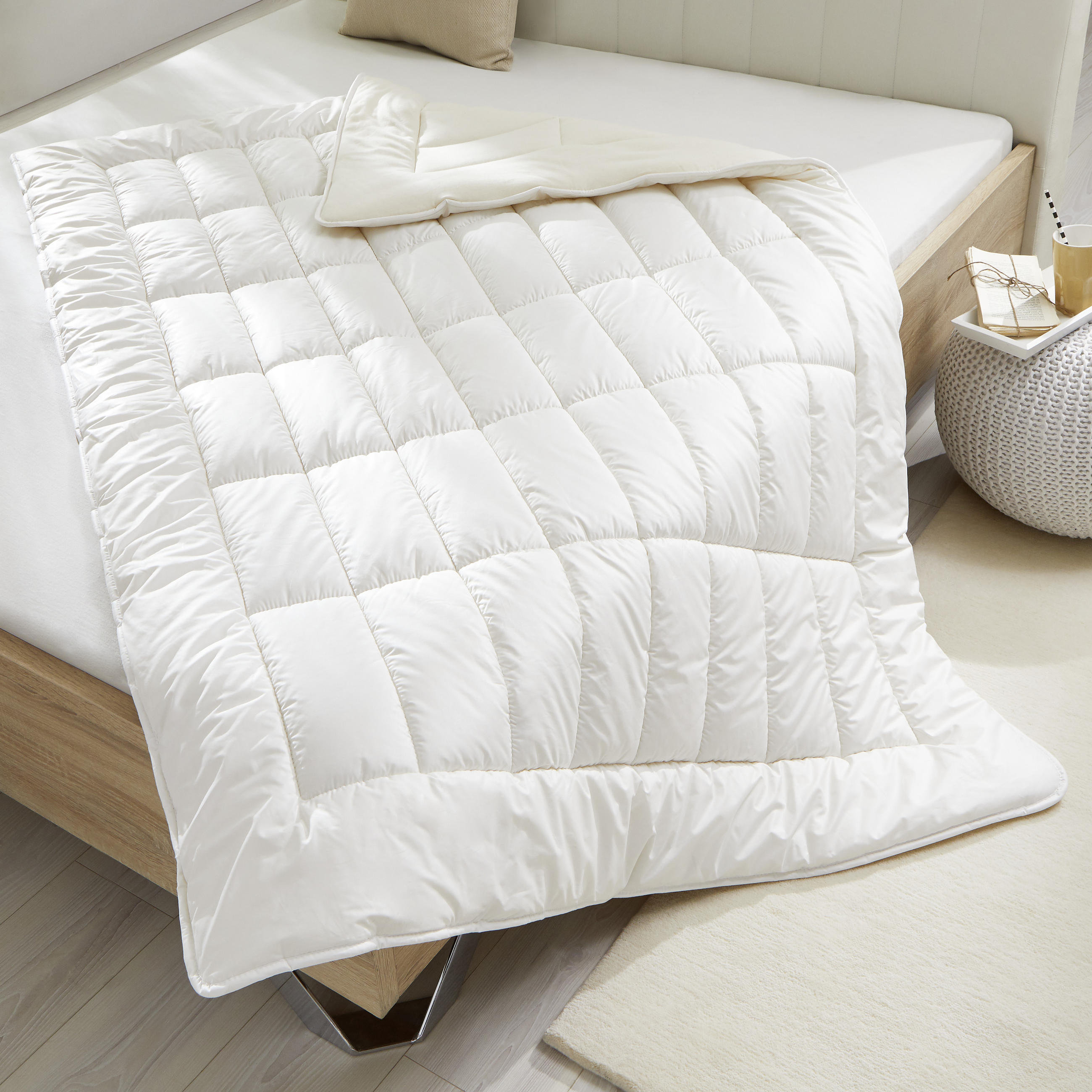 CELOROČNÍ PŘIKRÝVKA, 135/200 cm,  - krémová, Basics, textil/přírodní materiály (135/200cm) - Billerbeck