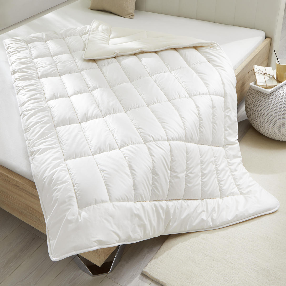 CELOROČNÍ PŘIKRÝVKA, 135/200 cm,  - krémová, Basics, textil/přírodní materiály (135/200cm) - Billerbeck