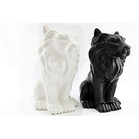 GHIVECI ÎN FORMĂ DE ANIMAL  - alb lucios intens/negru lucios intens, Basics, ceramică (15/25/20cm)
