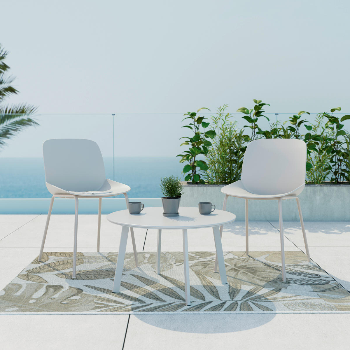GARTENSTUHL Eisen Hellgrau  - Hellgrau, MODERN, Kunststoff/Metall (45,5/80,5/57cm) - Ambia Garden