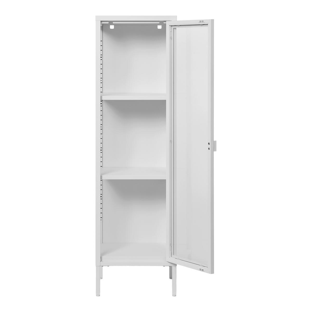 GARDEROBENSCHRANK Brisbane  in 35/140/40 cm  - Transparent/Weiß, Design, Glas/Metall (35/140/40cm) - MID.YOU