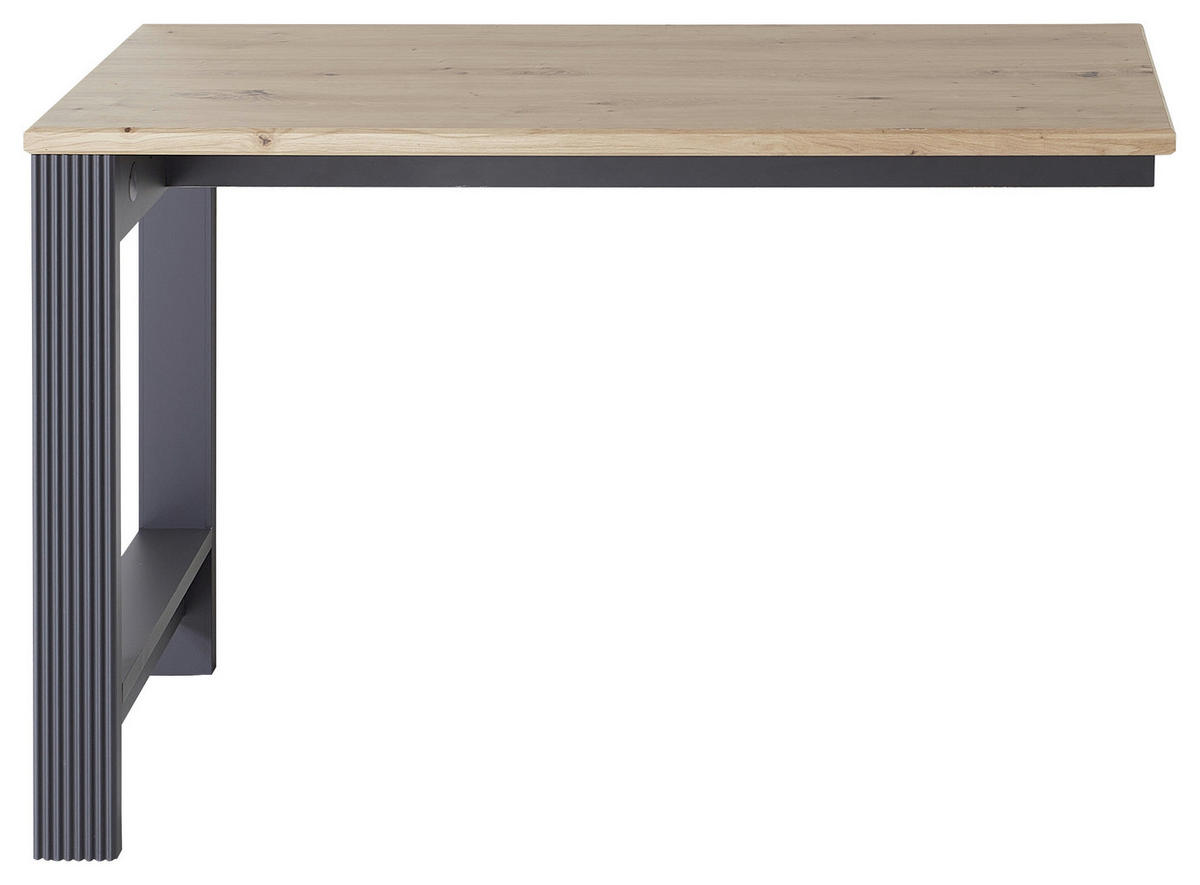ANBAUSCHREIBTISCH 120/76/50 cm  in Graphitfarben, Eiche Artisan  - Graphitfarben/Eiche Artisan, KONVENTIONELL, Holzwerkstoff (120/76/50cm) - Carryhome