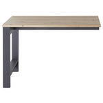 ANBAUSCHREIBTISCH 120/76/50 cm  in Graphitfarben, Eiche Artisan  - Graphitfarben/Eiche Artisan, KONVENTIONELL, Holzwerkstoff (120/76/50cm) - Carryhome