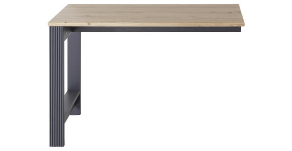 ANBAUSCHREIBTISCH 120/76/50 cm  in Graphitfarben, Eiche Artisan  - Graphitfarben/Eiche Artisan, KONVENTIONELL, Holzwerkstoff (120/76/50cm) - Carryhome