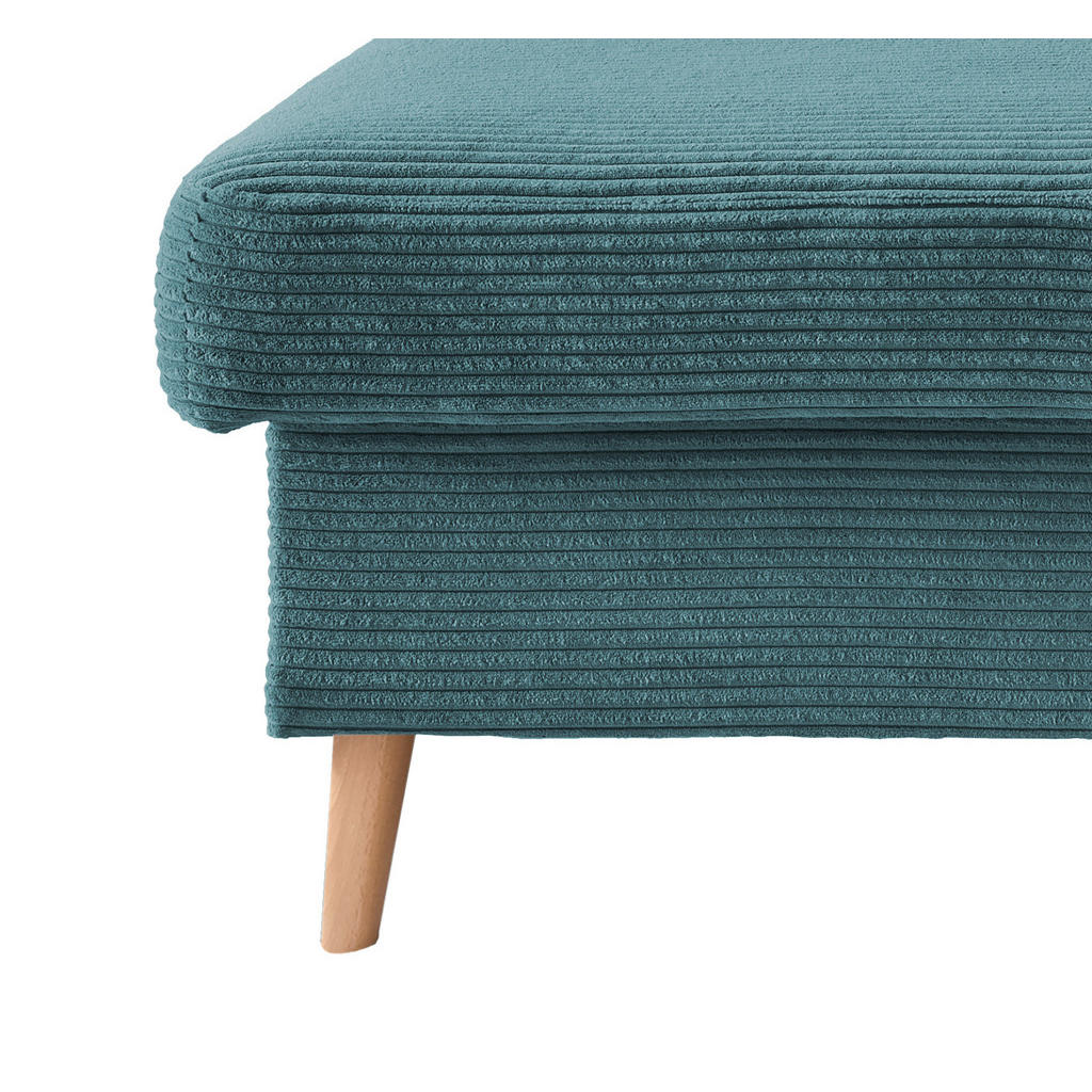 Thumbnail - P & B Ecksofa, Petrol, Textil, Buche, Uni, 4-Sitzer, Füllung: Schaumstoff, L-Form, 228x150 cm, Made in EU, Typenauswahl,...