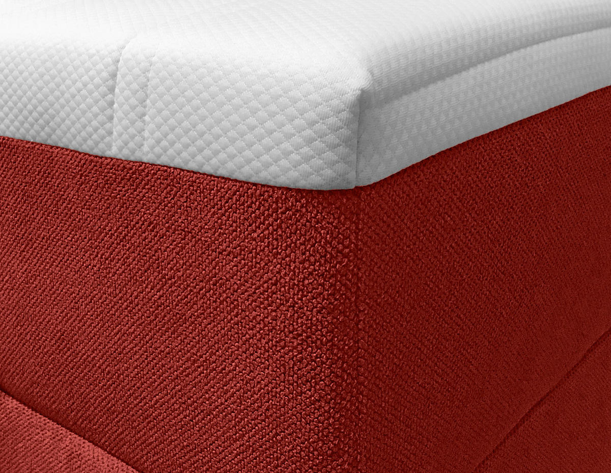 BOXBETT 120/200 cm  in Rot  - Rot/Schwarz, Konventionell, Kunststoff/Textil (120/200cm) - Carryhome