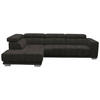 ECKSOFA in Chenille Braun  - Chromfarben/Braun, Design, Textil (207/301cm) - Xora