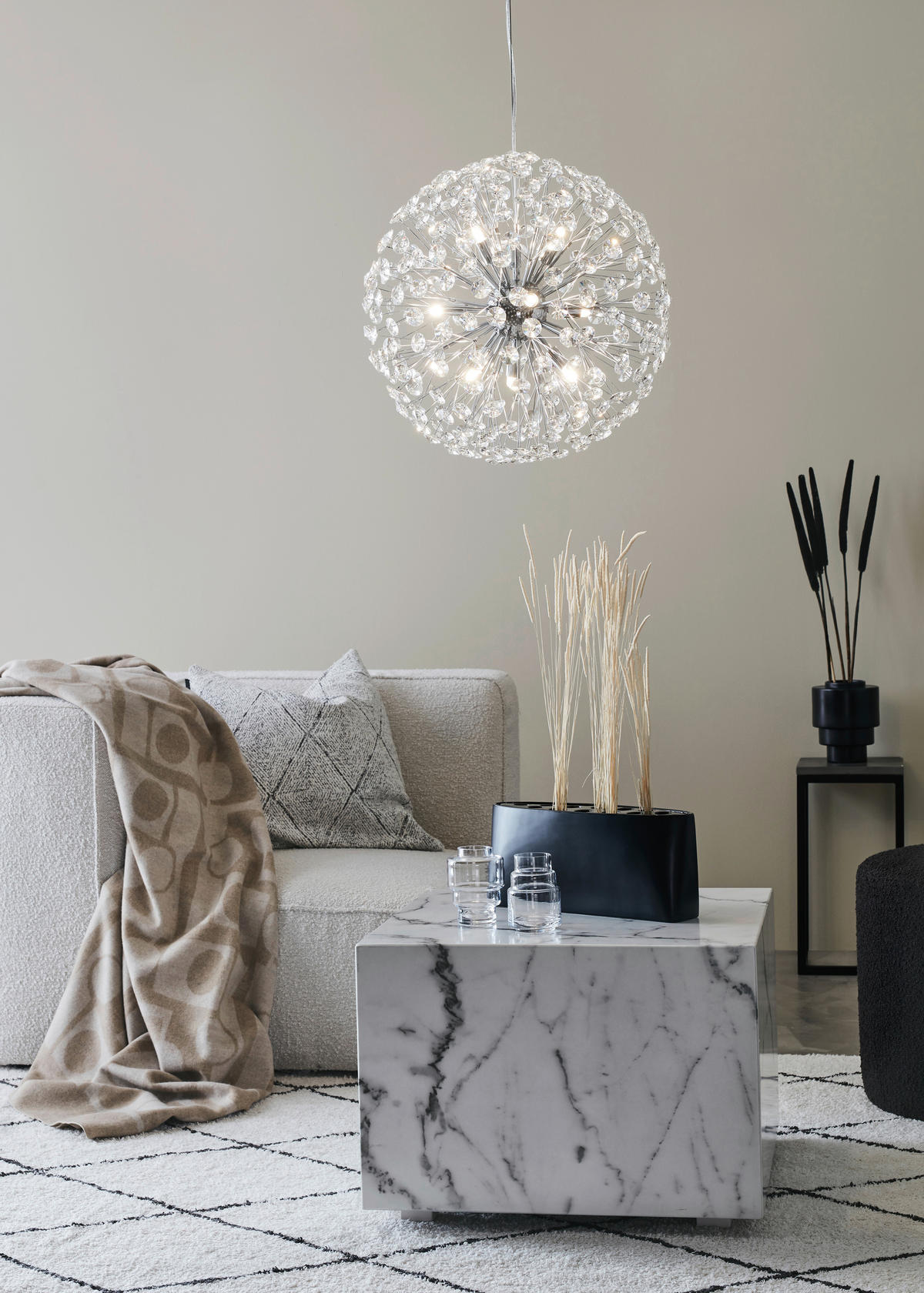 HÄNGELEUCHTE 50/50 cm   - Silberfarben, Basics, Metall (50/50cm) - Markslöjd