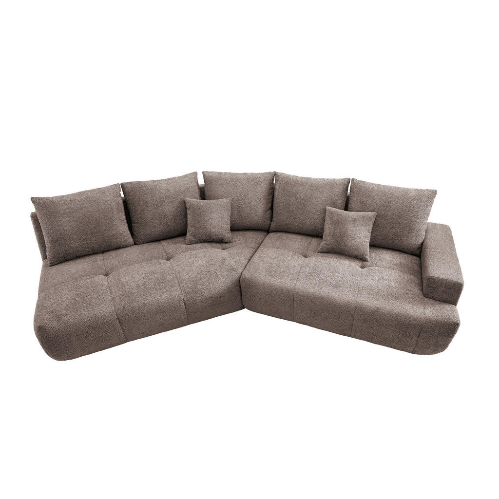 Thumbnail - Livetastic Bigsofa, Taupe, Textil, Uni, 4-Sitzer, Füllung: Schaumstoff, 323x91x155 cm, Made in EU, seitenverkehrt erhält...