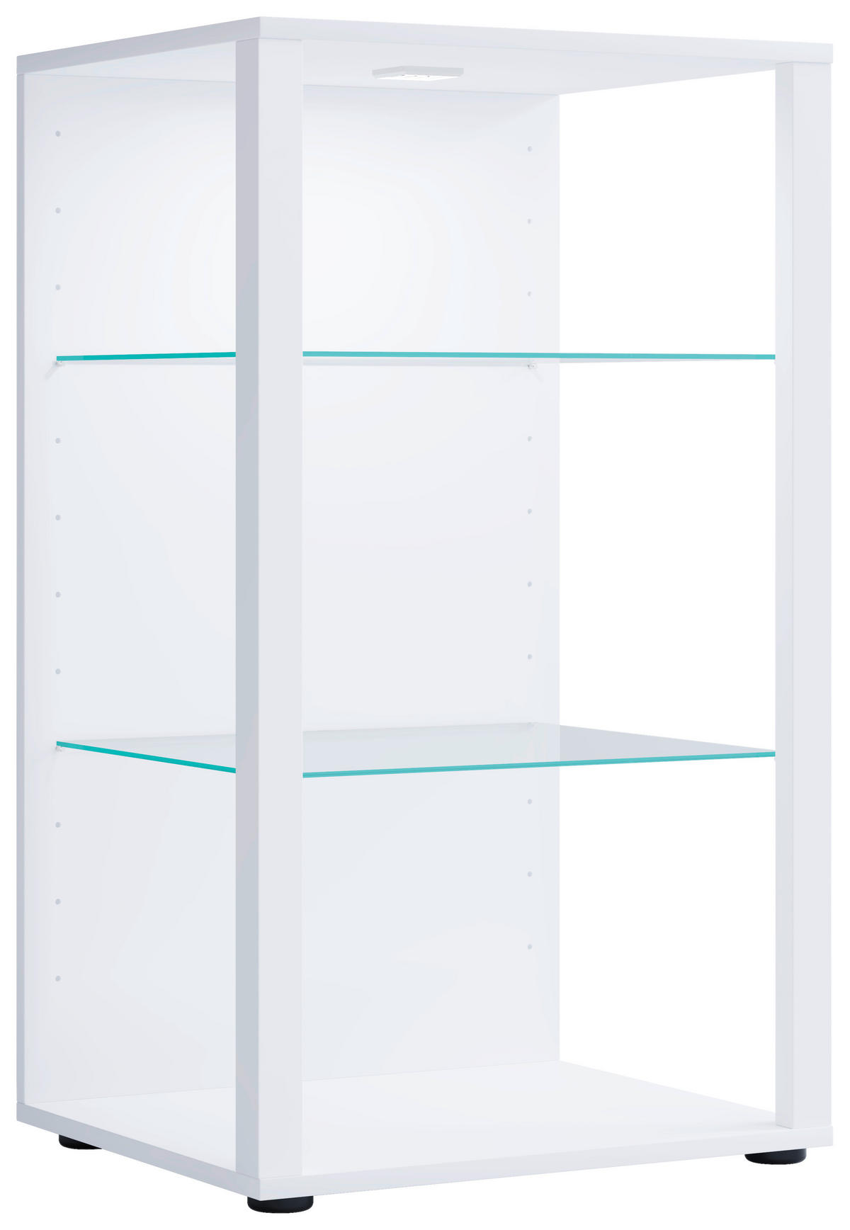 VITRINSKÅP  i vit  - vit/svart, Modern, trämaterial/glas (52/90/44cm) - MID.YOU