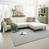 ECKSOFA 200 030 Beige Chenille  - Beige/Schwarz, MODERN, Textil/Metall (274/155cm) - Livetastic