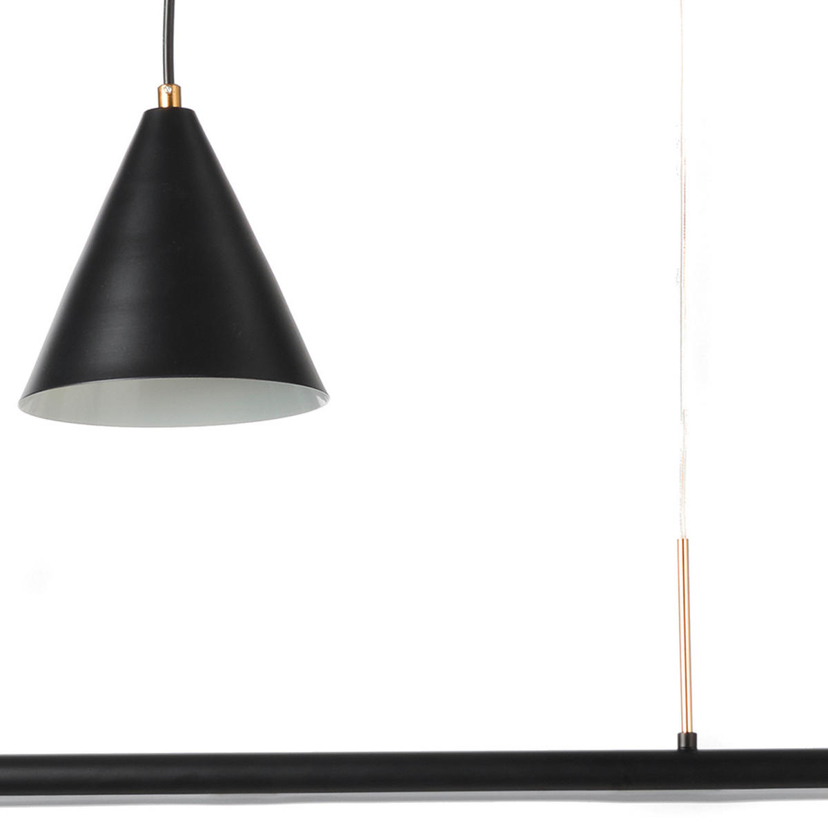 LED-HÄNGELEUCHTE 90/15/120 cm   - Schwarz, Design, Metall (90/15/120cm)