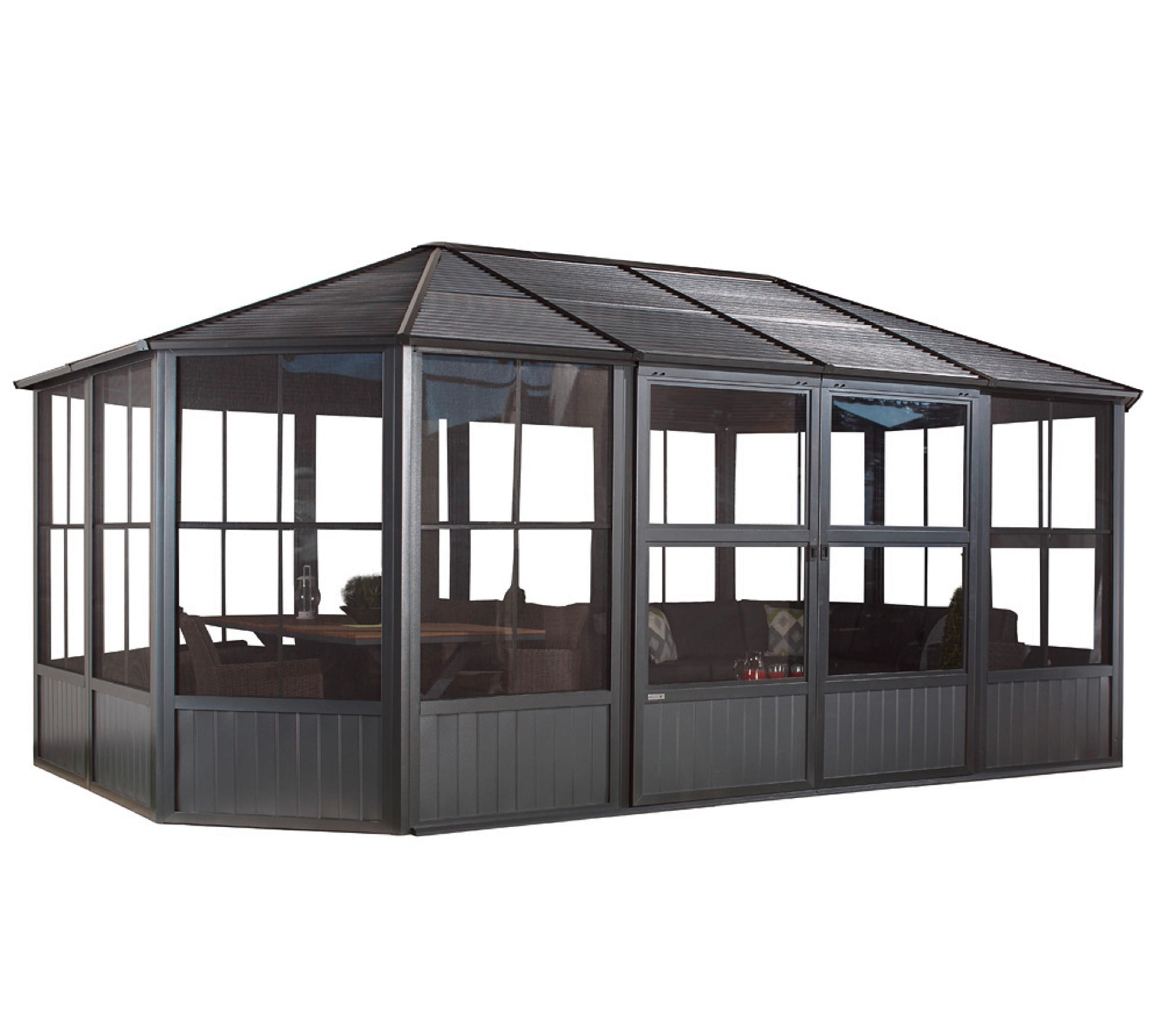 PAVILLON 594/281/384 cm   - Anthrazit, Basics, Metall (594/281/384cm)