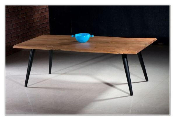 KLUB STOLIĆ crna, boje bagrema  drvo, metal  - boje bagrema/crna, Design, drvo/metal (135/45/70cm) - Ambia Home