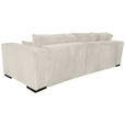 ECKSOFA Creme Cord  - Creme/Braun, KONVENTIONELL, Holz/Textil (230/190cm) - Carryhome