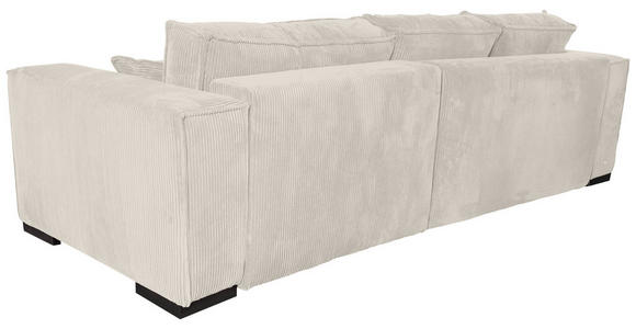 ECKSOFA Creme Cord  - Creme/Braun, KONVENTIONELL, Holz/Textil (230/190cm) - Carryhome
