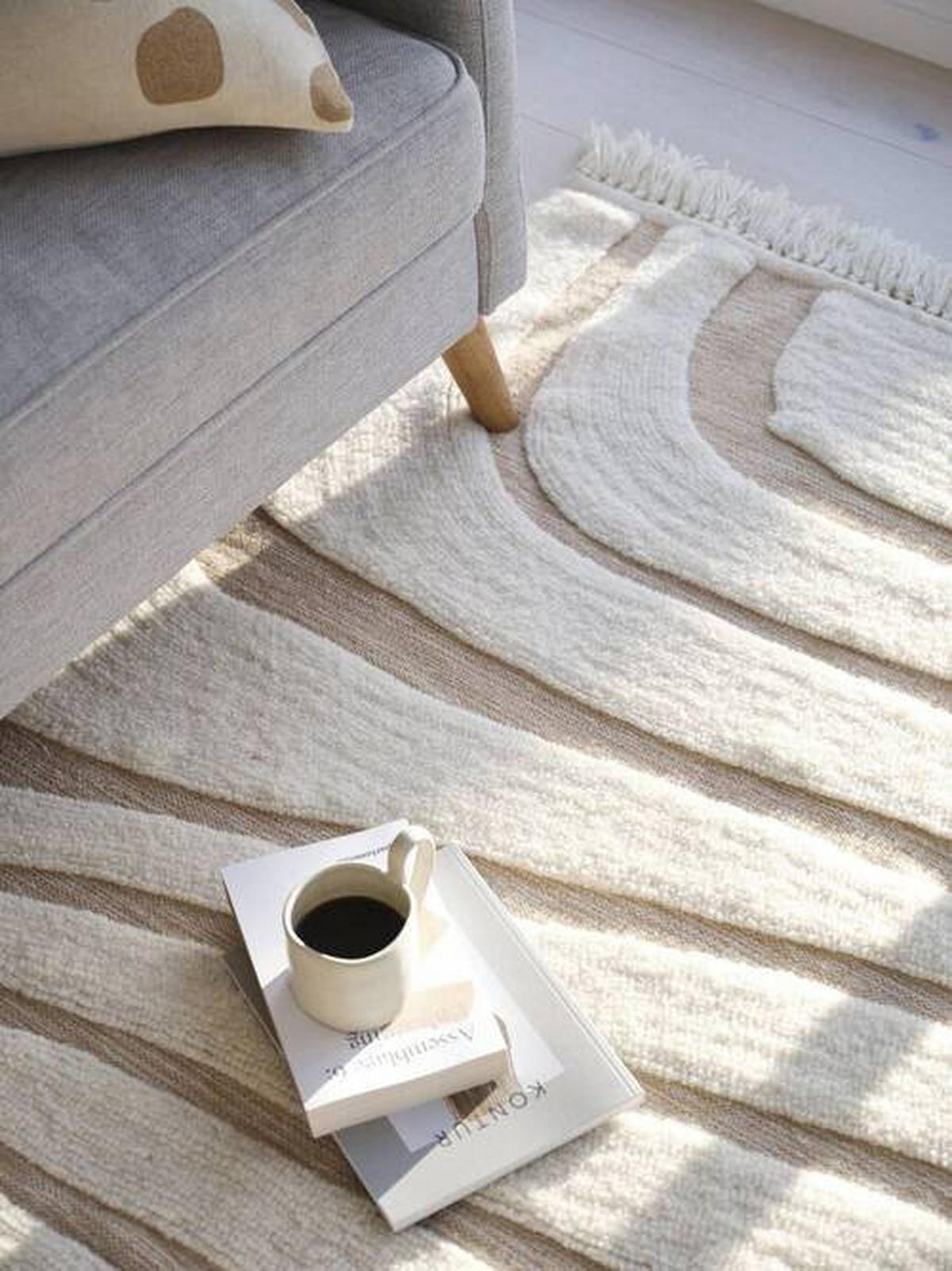 FLACHWEBETEPPICH 60/110 cm Weiß  - Weiß, Design, Textil (60/110cm) - Svanefors