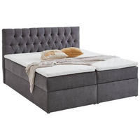 BOXBETT 160/200 cm  in Grau  - Schwarz/Grau, Modern, Kunststoff/Textil (160/200cm) - MID.YOU