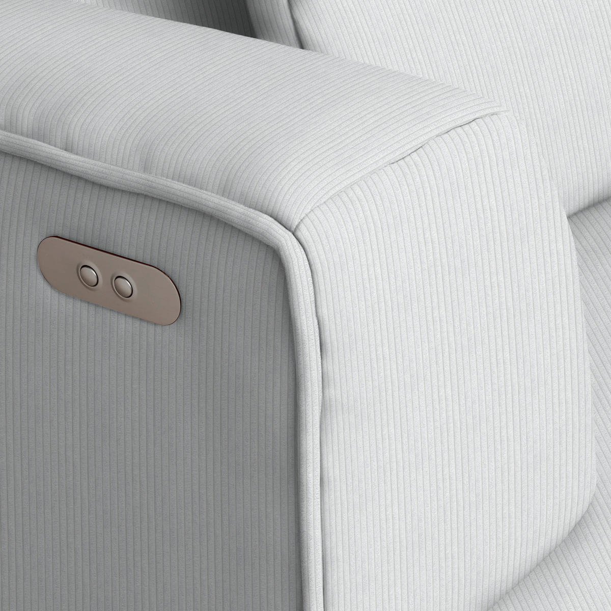 ECKSOFA Feincord Silberfarben  - Silberfarben/Schwarz, Design, Kunststoff/Textil (188/288cm) - Welnova