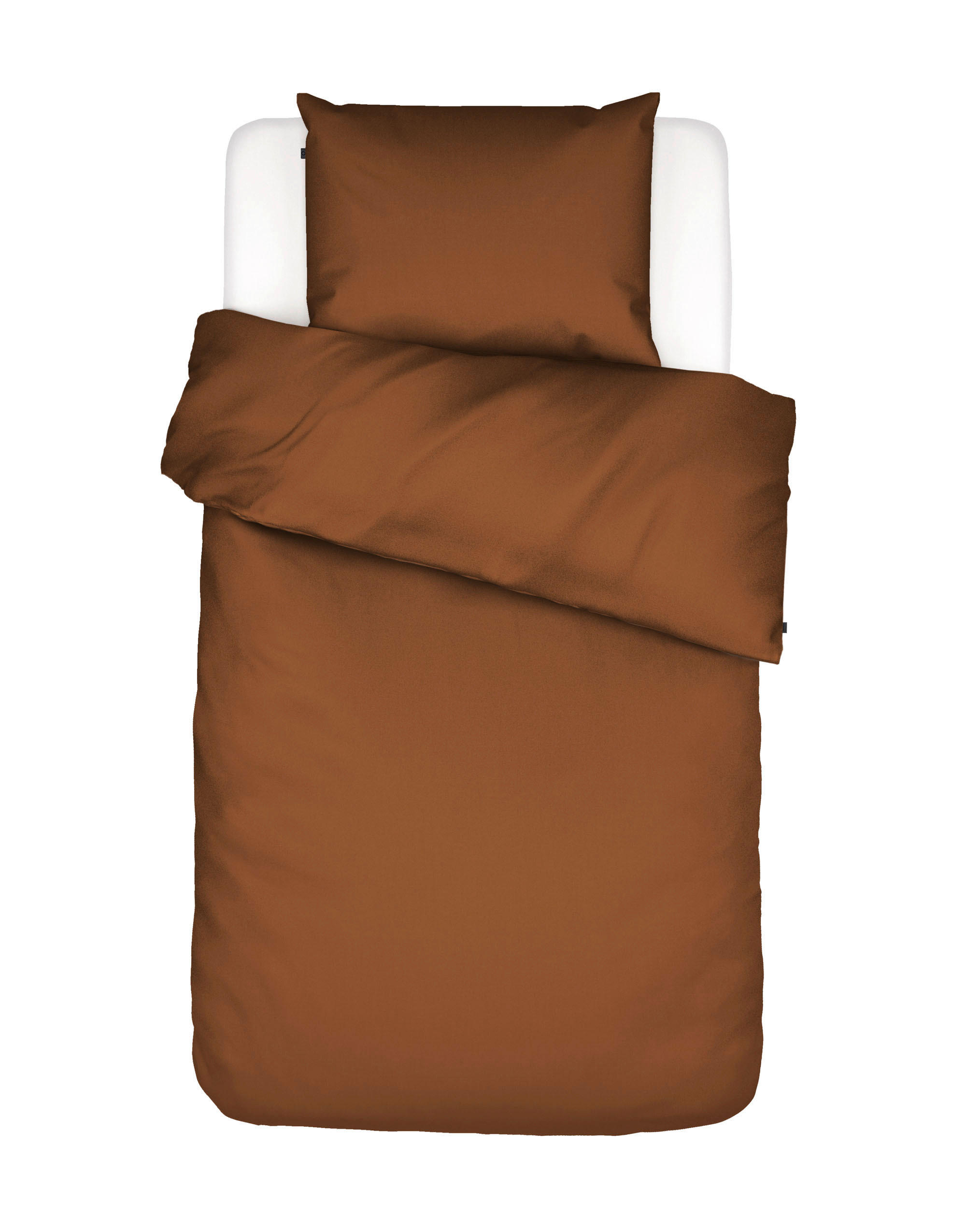 BETTWÄSCHE 2-teilig MINTE Satin 155/220 cm  - Braun, Basics, Textil (155/220cm) - Essenza