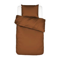 BETTWÄSCHE 2-teilig MINTE Satin 155/220 cm  - Braun, Basics, Textil (155/220cm) - Essenza