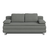 BOXSPRINGSOFA  mit Liegefunktion, Rücken echt Flachgewebe Grün  - Silberfarben/Grün, Design, Textil/Metall (202/96/105cm) - Carryhome