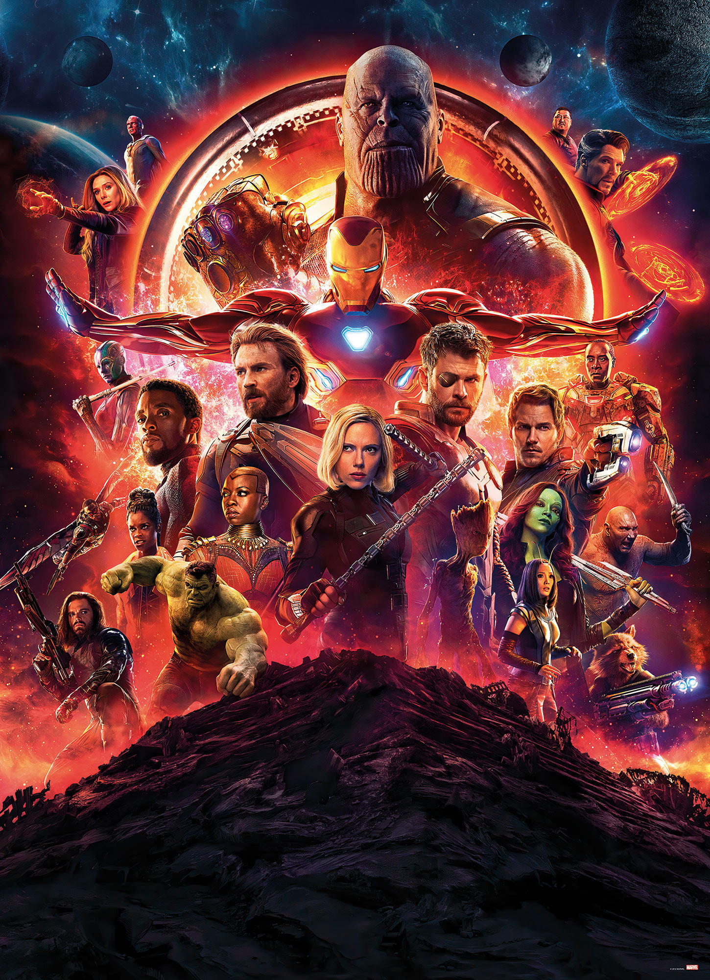 Komar Fototapete Marvel Mehrfarbig 184x254 cm