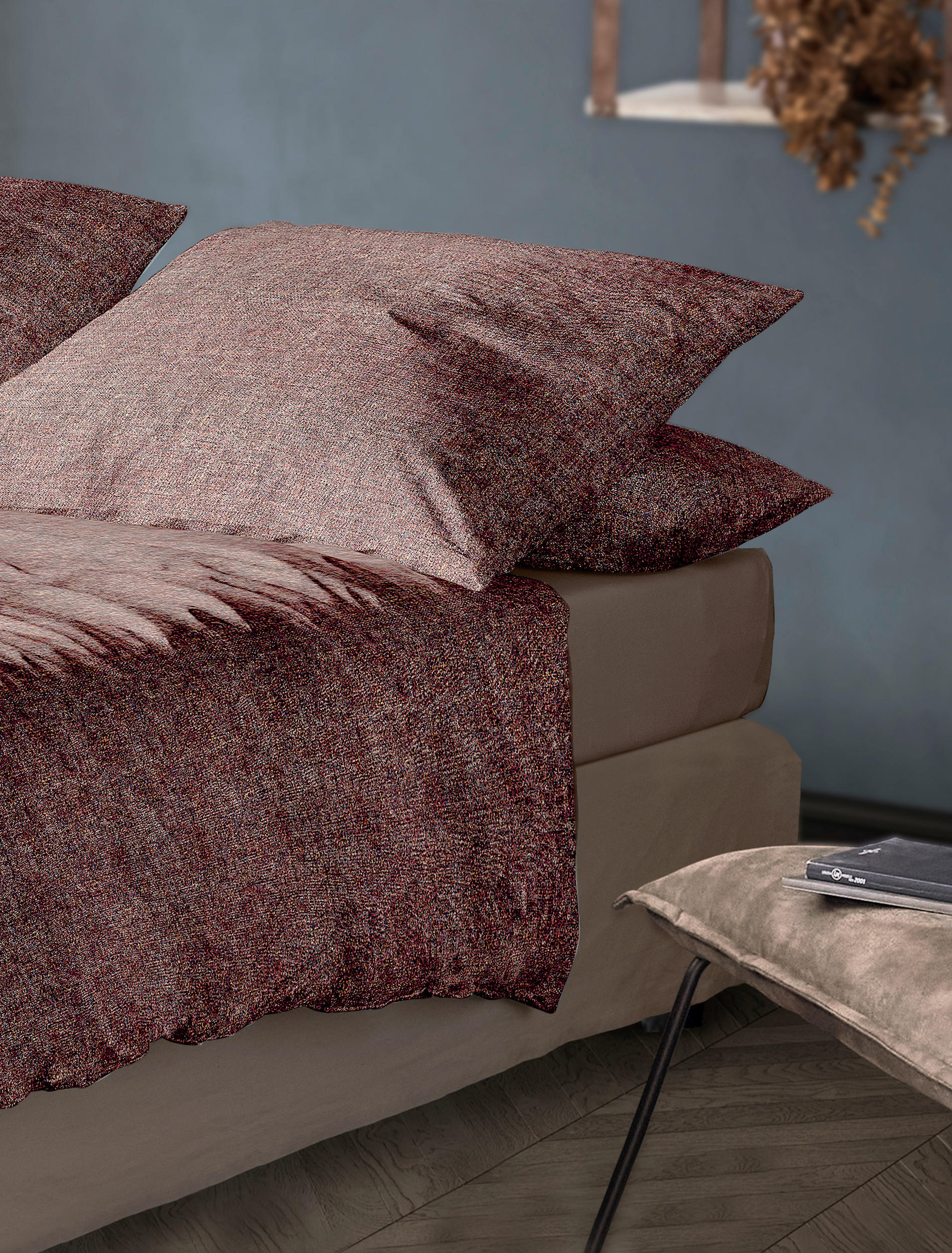 Thumbnail - Irisette Bettwäsche, Dunkelbraun, Textil, Graphik, 155x200 cm, pflegeleicht, hautfreundlich, bügelleicht, weiche und ans...