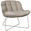 LOUNGESESSEL Creme, Sandfarben Edelstahl  - Sandfarben/Creme, Basics, Textil/Metall (77/83/85cm) - Joop!