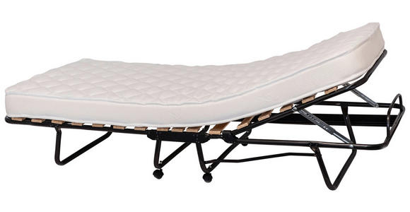 KLAPPBETT 80/200 cm in - Anthrazit/Weiß, Basics, Textil/Metall (80/200cm) - Carryhome