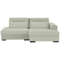ECKSOFA in Chenille Greige  - Greige/Schwarz, Design, Kunststoff/Textil (223/158cm) - Lomoco