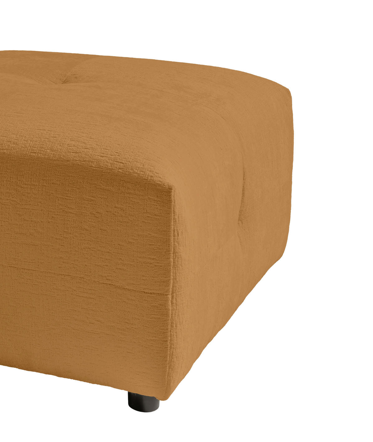 HOCKER in Textil Goldfarben  - Goldfarben/Schwarz, Design, Kunststoff/Textil (72/44/72cm) - Livetastic
