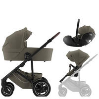 KINDERWAGENSET  Smile 5Z Set  Urban Olive  - Olivgrün/Grau, Basics, Textil/Metall (57/112/97,7cm) - Britax Römer