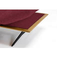 ECKSOFA in Flachgewebe Bordeaux  - Bordeaux/Schwarz, Design, Holz/Textil (159/314cm) - Dieter Knoll