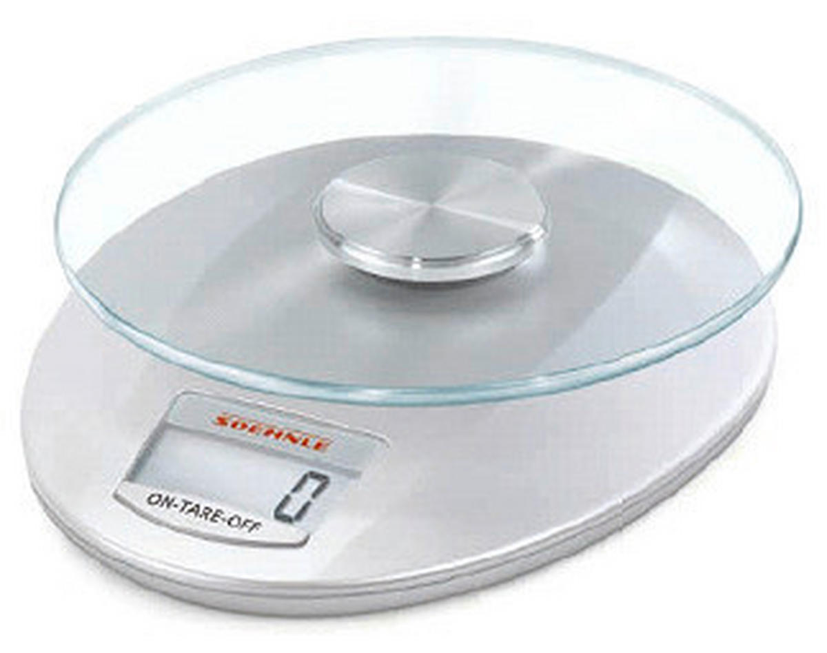 ELEKTRISCHE KÜCHENWAAGE Roma  - Silberfarben, Basics, Glas/Kunststoff (21,5/19,5/7cm) - Soehnle