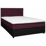 BOXBETT 120/200 cm  in Schwarz, Brombeere  - Brombeere/Schwarz, KONVENTIONELL, Holz/Textil (120/200cm) - Carryhome