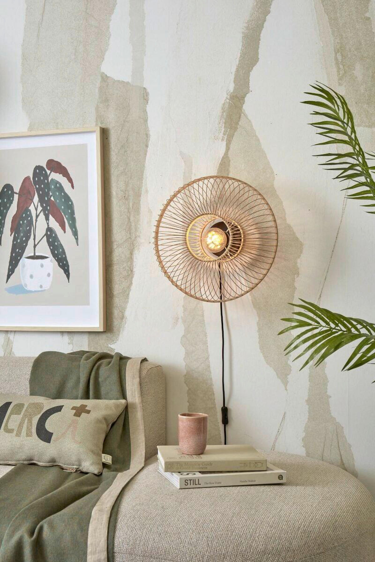 WANDLEUCHTE - Naturfarben, Trend (38/25/38cm) - Good & Mojo
