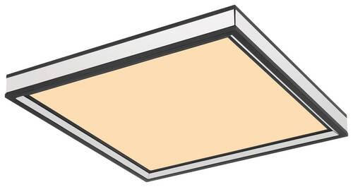 LED-DECKENLEUCHTE 30/30/6,5 cm   - Opal/Schwarz, Basics, Glas/Kunststoff (30/30/6,5cm) - Globo