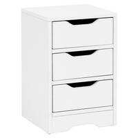 NOČNÝ STOLÍK, biela, 31/49/31 cm - biela, Modern, kompozitné drevo (31/49/31cm) - MID.YOU
