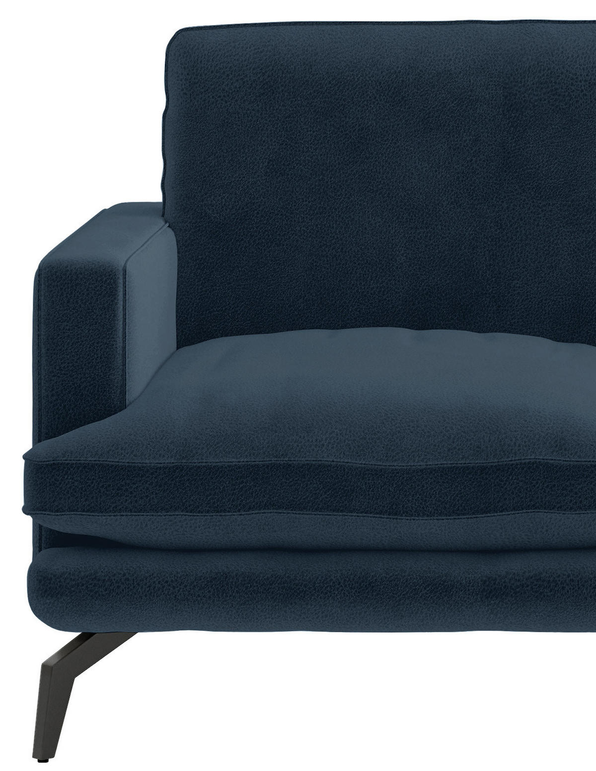 SITZGARNITUR Flachgewebe Dunkelblau  - Schwarz/Dunkelblau, Design, Textil/Metall (250/202cm) - Livetastic
