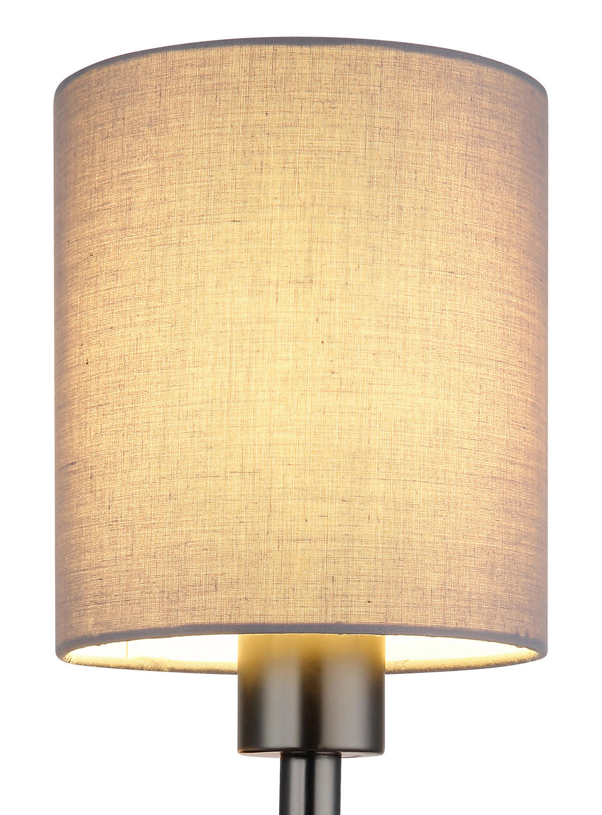 LED-WANDLEUCHTE 15/45,5 cm   - Schwarzchrom/Grau, KONVENTIONELL, Textil/Metall (15/45,5cm) - Globo