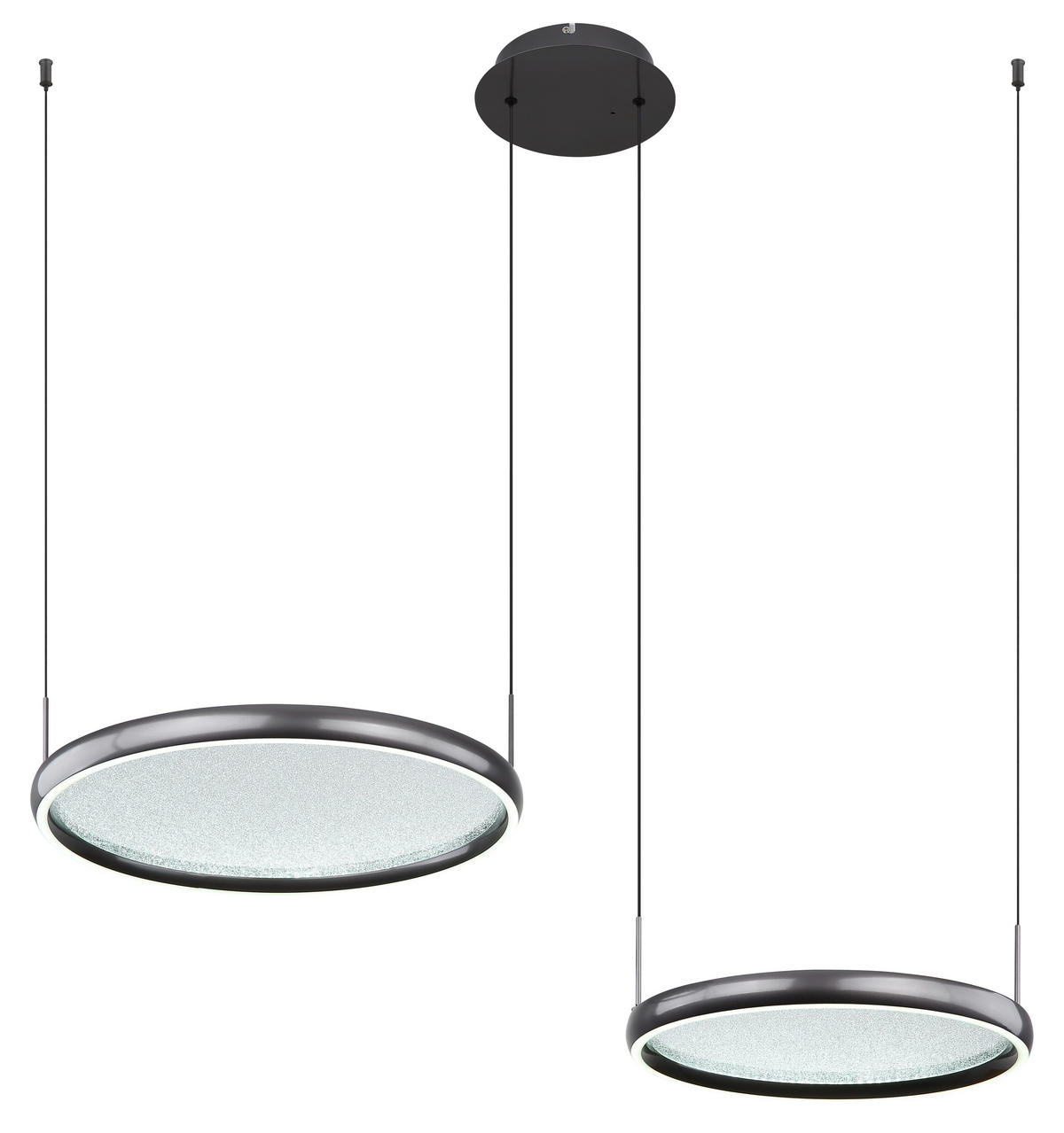 ZÁVĚSNÉ LED SVÍTIDLO, 89/50/150 cm - bílá/černá, Design, kov/plast (89/50/150cm) - Globo