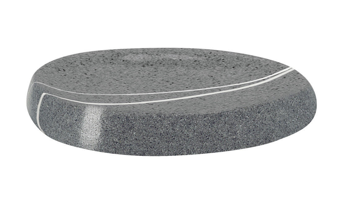Kleine Wolke Seifenschale Stone Dunkelgrau 12.8x2.0 cm
