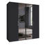 DREHTÜRENSCHRANK 4 -türig Graphitfarben - Graphitfarben/Alufarben, KONVENTIONELL, Glas/Holzwerkstoff (200/216/58cm) - Hom`in